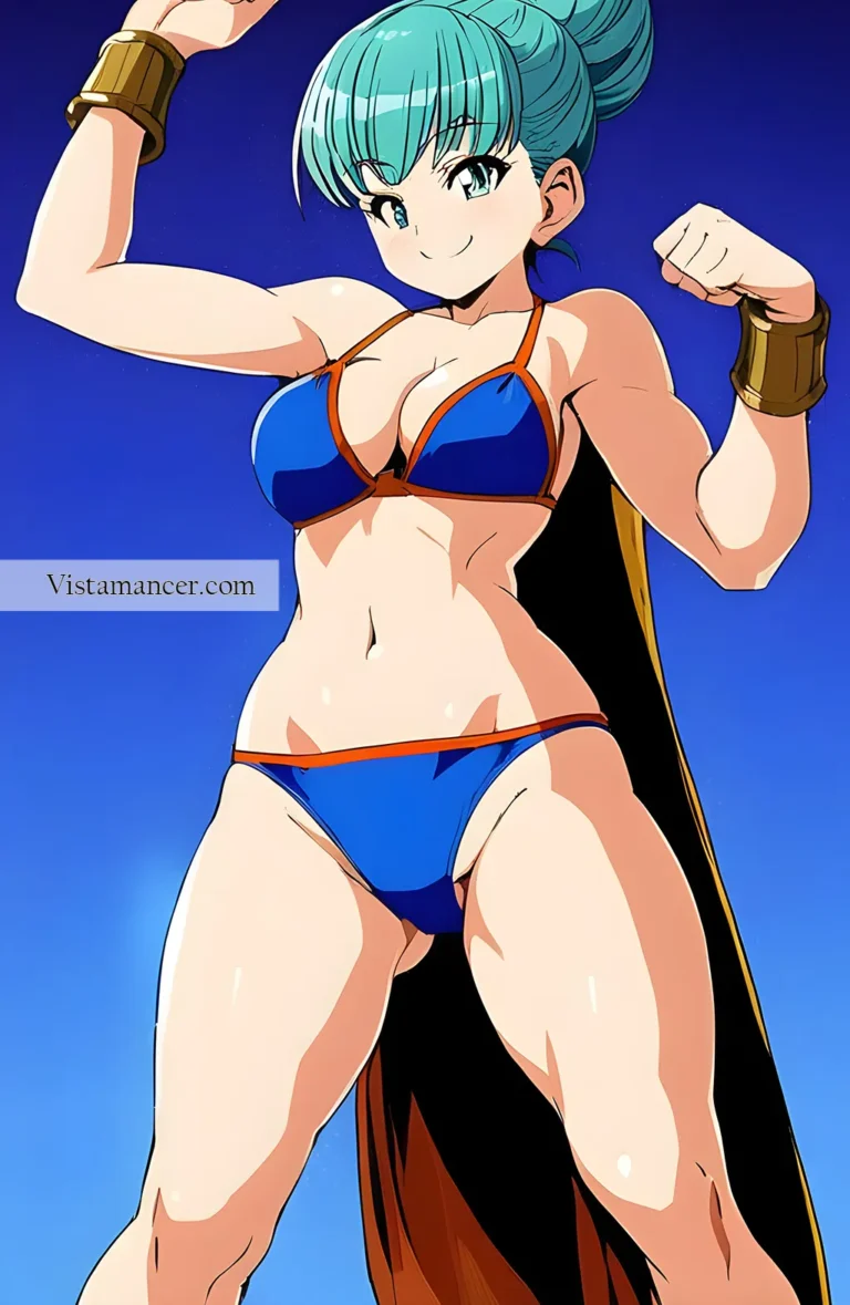 Bulma in blue bikini