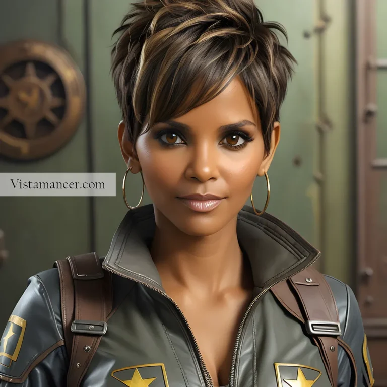 Halle Berry dressed in fallout gear