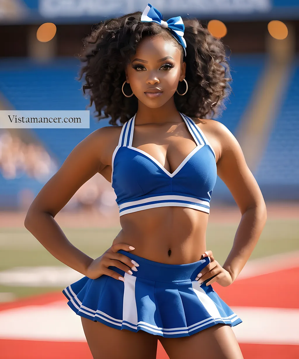 Beautiful black cheerleader