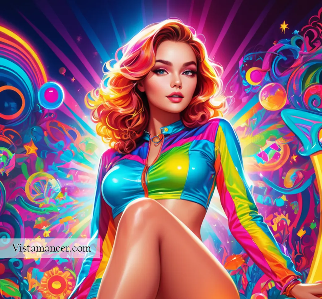 Redhead in vibrant colors