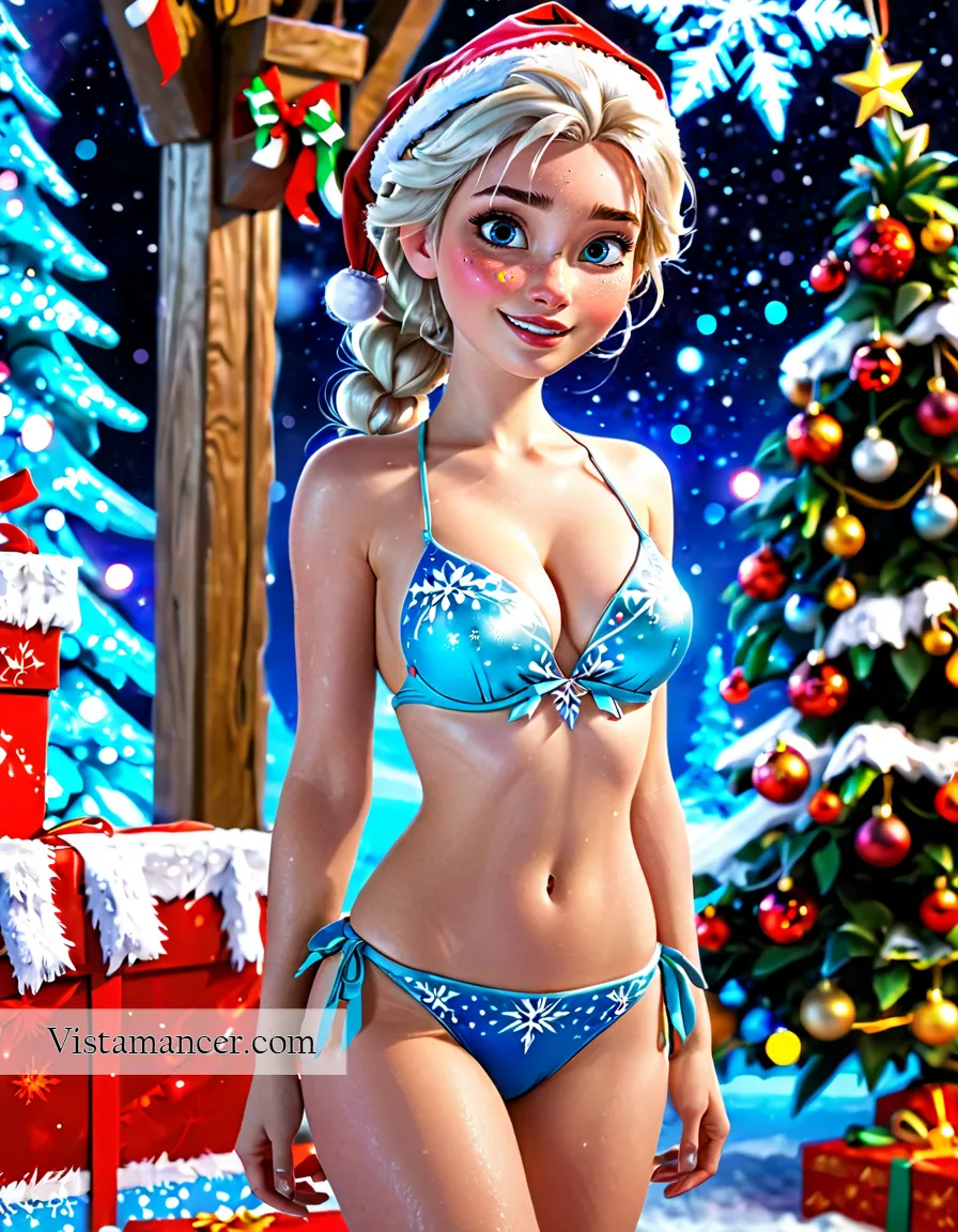 2412 (22) Queen Elsa's blue bikini