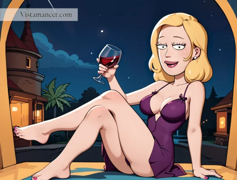 2501 (66) Beth Smith sipping in style and glowing in purple elegance