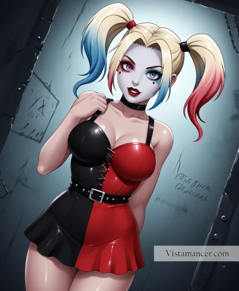 2502 (19) Chaos behind bars, but never contained—Harley Quinn, the queen of mischief, ready to break free 1/4