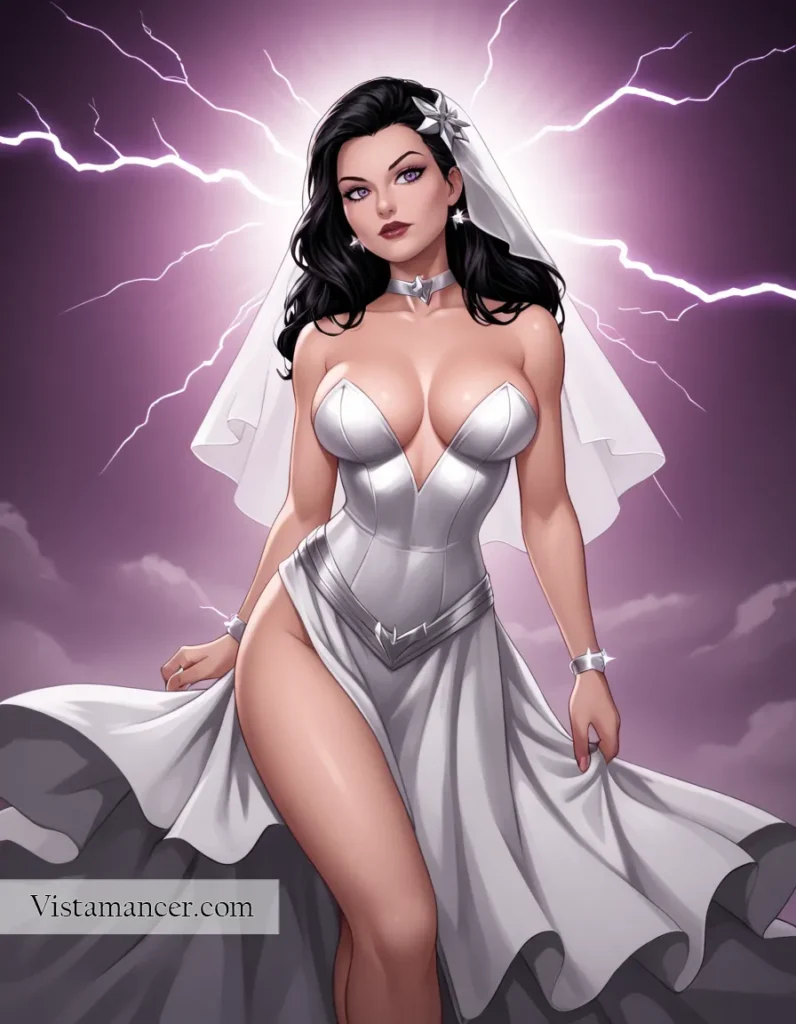 2502 (33) Radiating with electric beauty, her presence as powerful as the storm itself