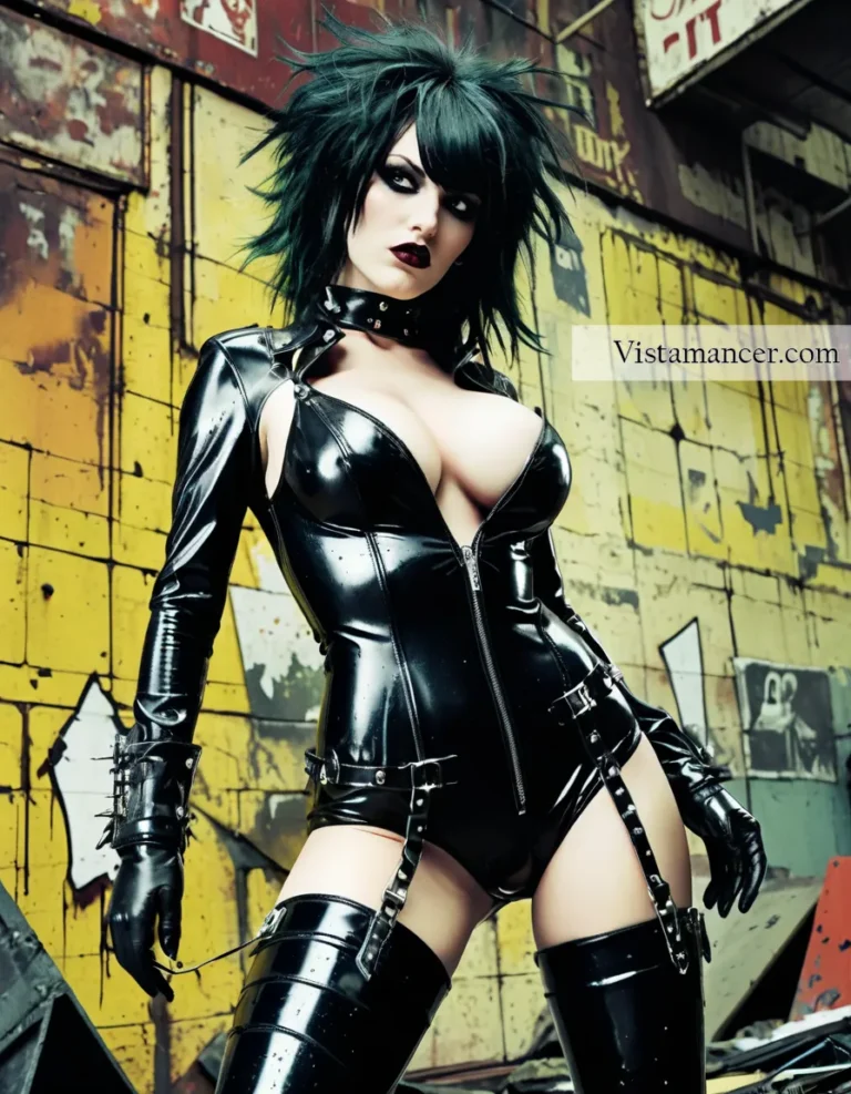 2502 (41) With every step, she blends darkness and daring green—owning the streets, one shadow at a time