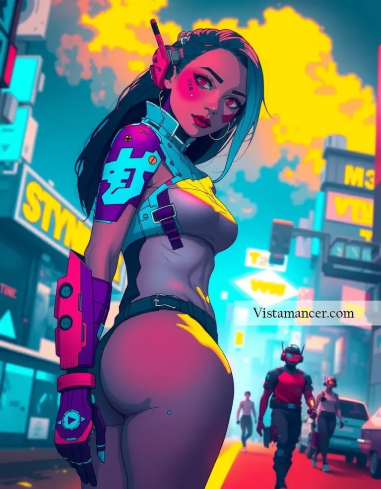 25031 (5) City lights and neon vibes—glowing with unstoppable energy - Vistamancer AI Art