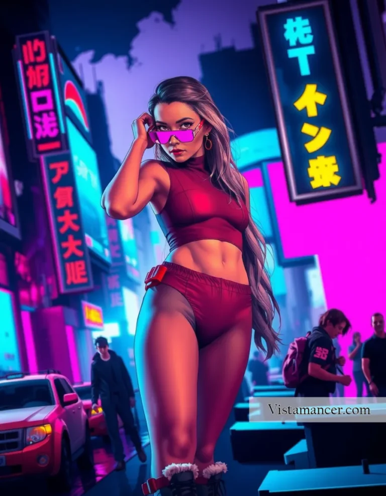 25031 (52) Pink shades on, future unlocked - Vistamancer AI Art