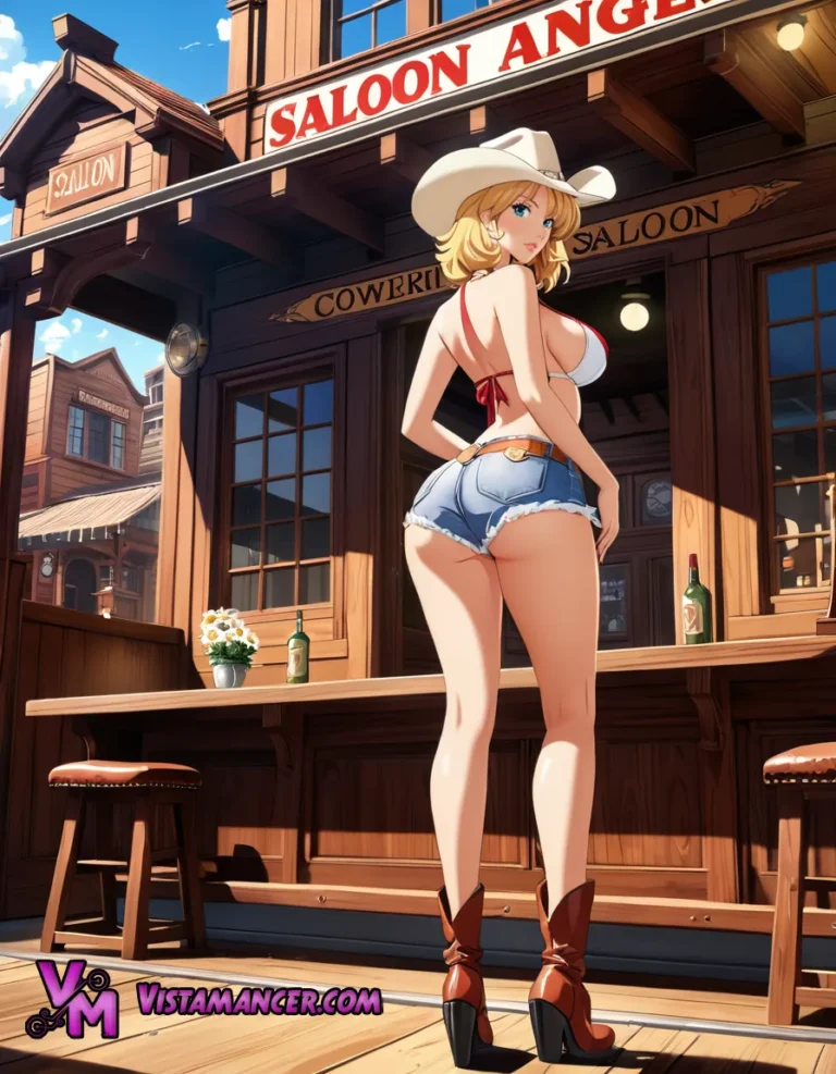 Boots, Blue Jeans, and the Saloon Breeze - Vistamancer AI Art