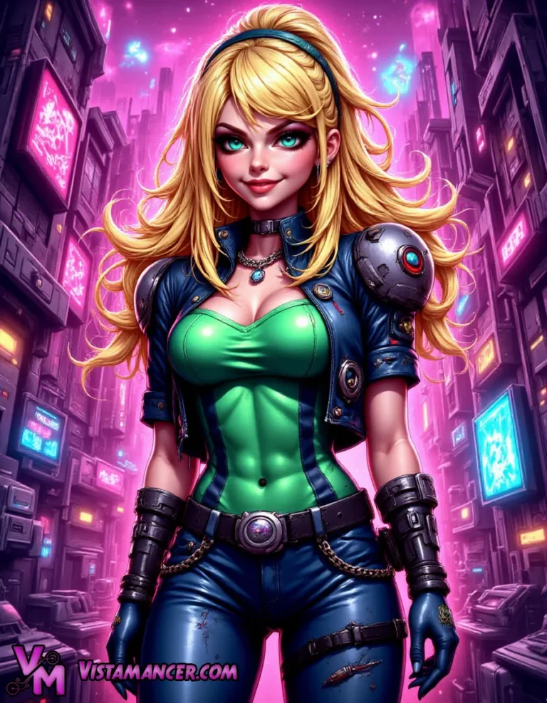 The Blonde Mirage of a Cotton Candy City - Vistamancer AI Art