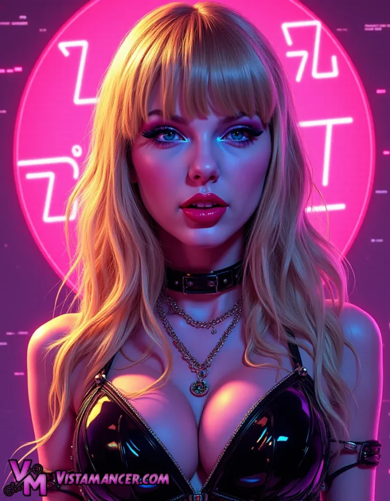 Neon Shadows of Taylor Swift - Vistamancer AI Art