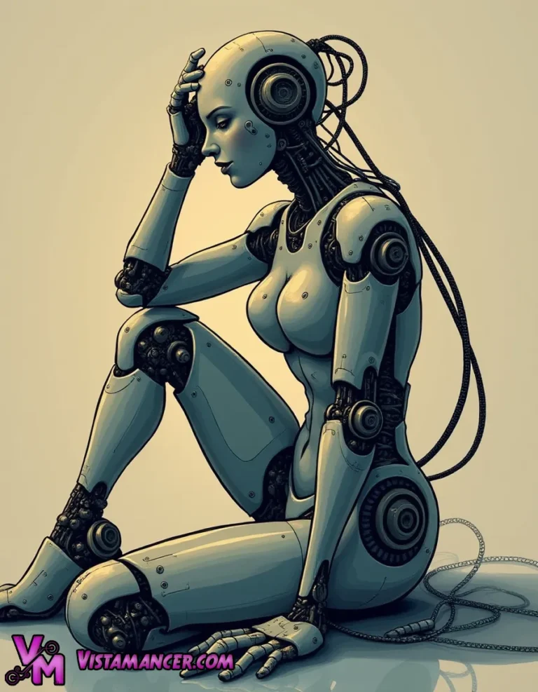 Still Circuitry: The Rest of a Robot Muse - Vistamancer AI Art