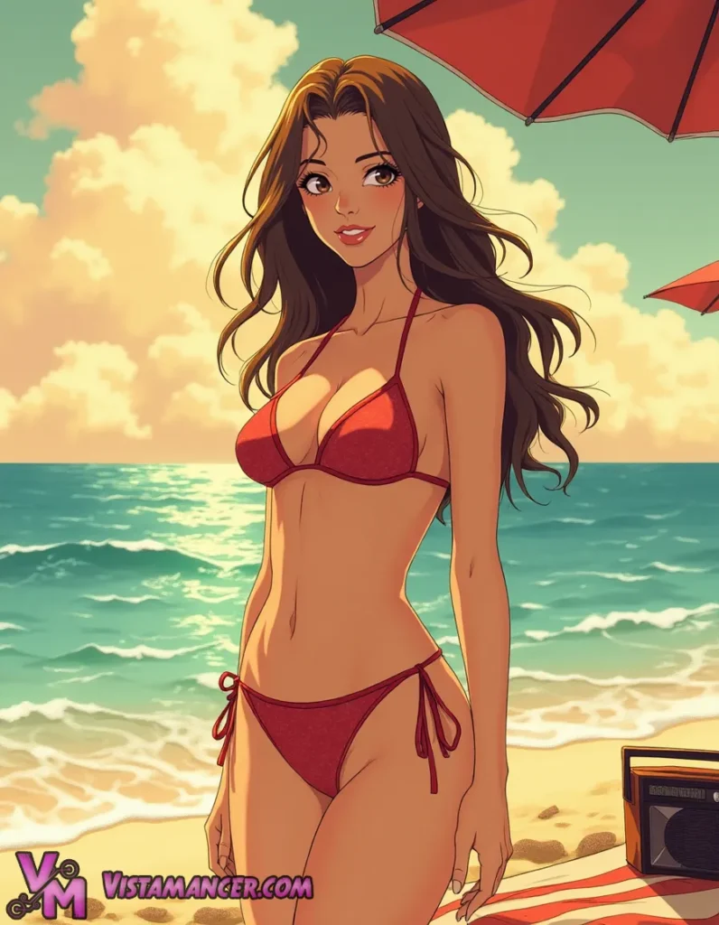 Summer Radiance by the Sea - Vistamancer AI Art