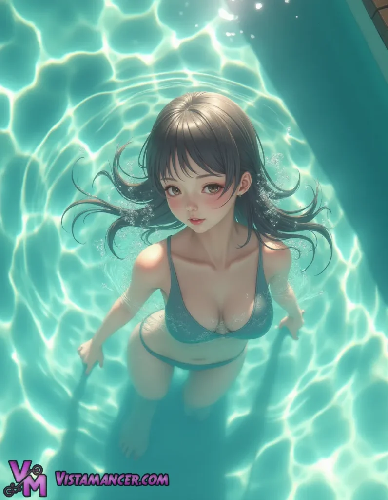 Shimmering Dreams Beneath the Waterlight - Vistamancer AI Art