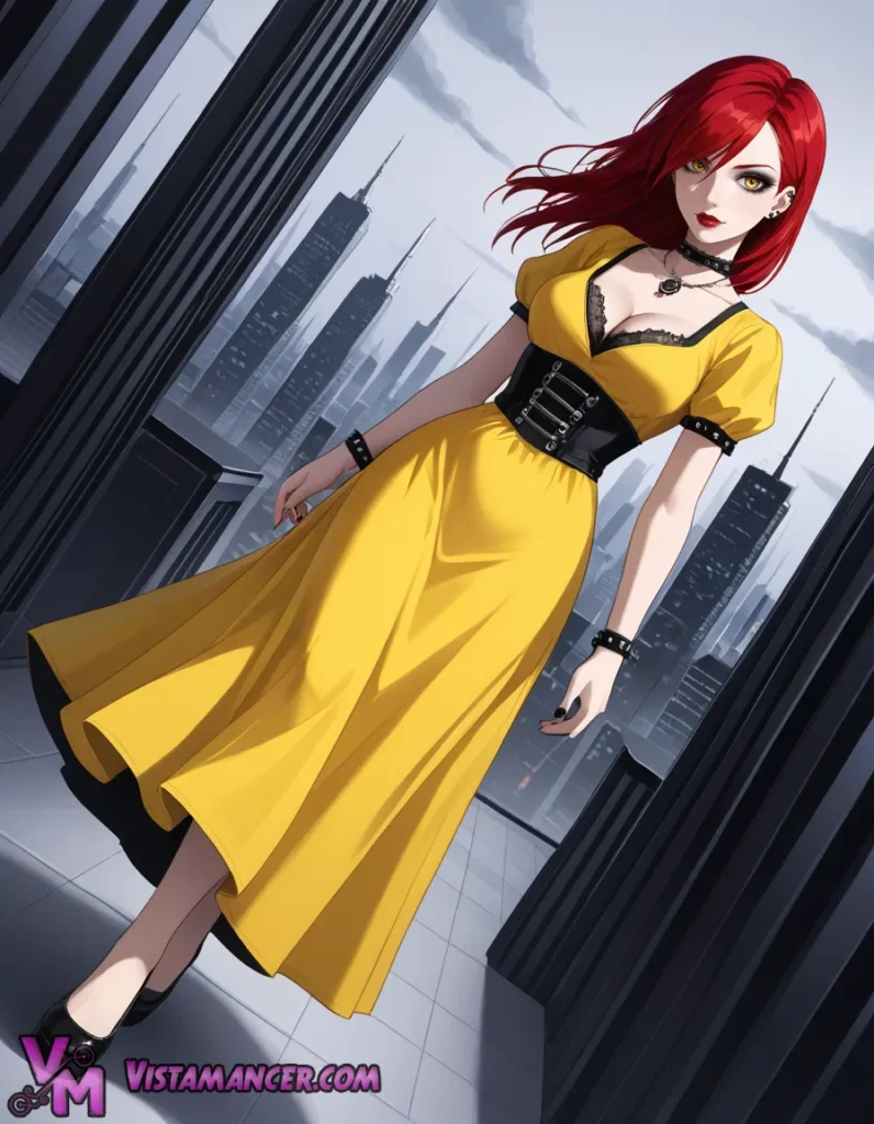 Midnight Flame Walking Through the Skyline - Vistamancer AI Art