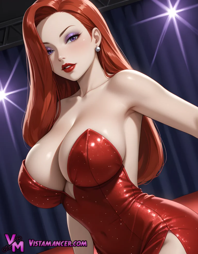 Red Velvet Allure in the Spotlight - Vistamancer AI Art