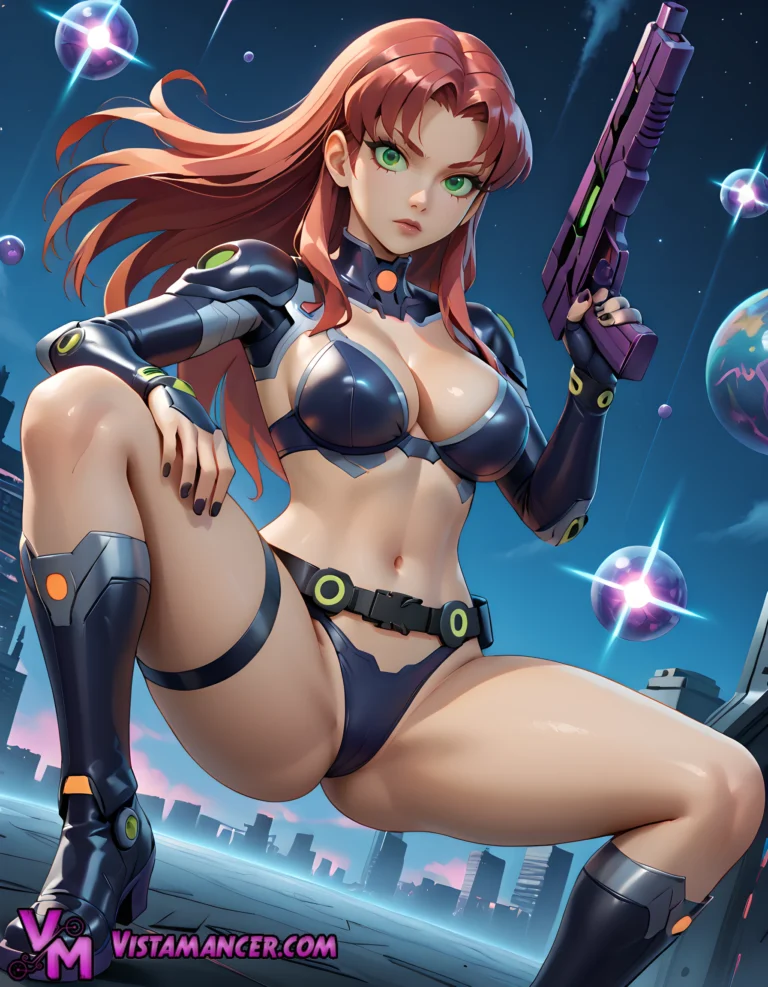 Starfire’s Cosmic Battle - Vistamancer AI Art