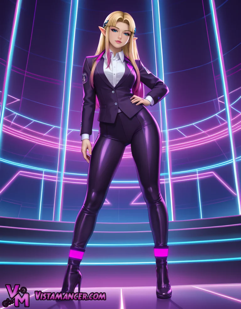Radiant Sovereign Princess Zelda - Vistamancer AI Art