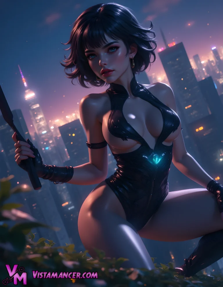Urban Night Stalker's Lure - Vistamancer AI Art