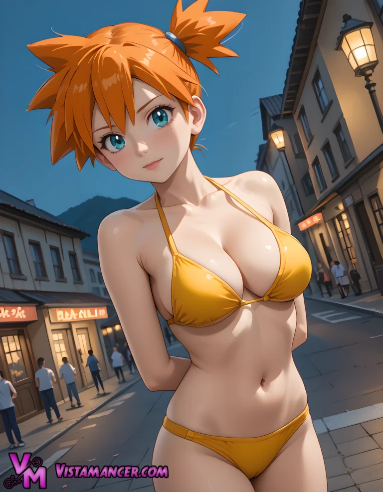 Misty's Twilight Street Allure - Vistamancer AI Art