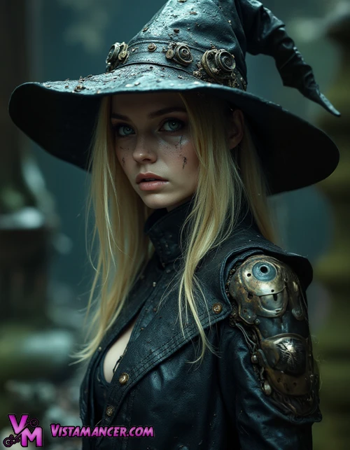 A Blonde Witch Lost in Time - Vistamancer AI Art