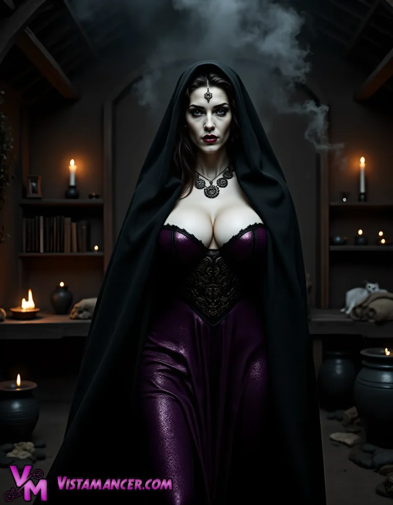 Mystical Sorceress Unveiled - Vistamancer AI Art