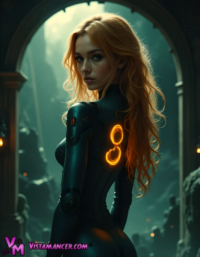 Echoes of Neon Shadows - Vistamancer AI Art