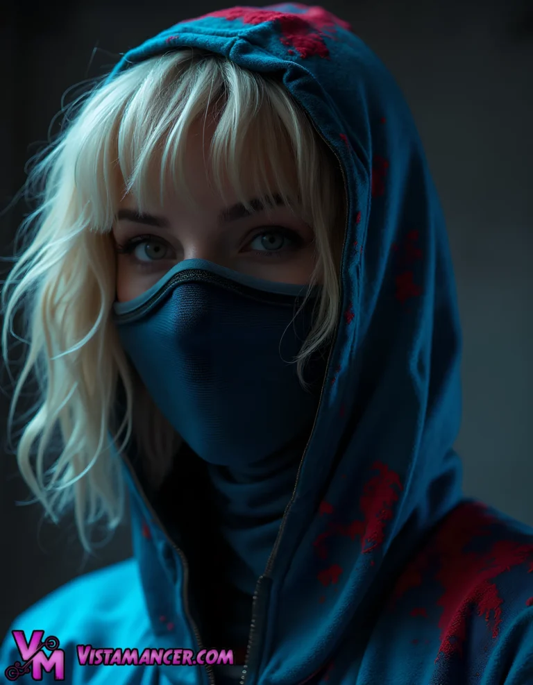 Sapphire Shadows Whisper Secrets - Vistamancer AI Art