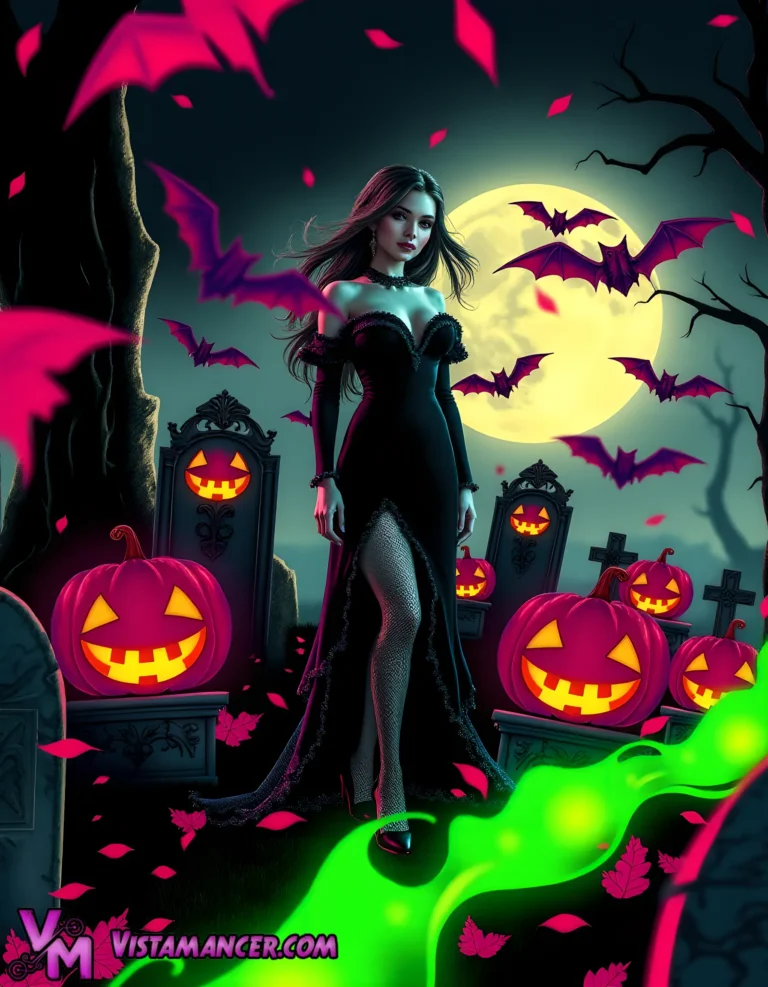 Whispering Shadows of the Autumn Hollow - Vistamancer AI Art