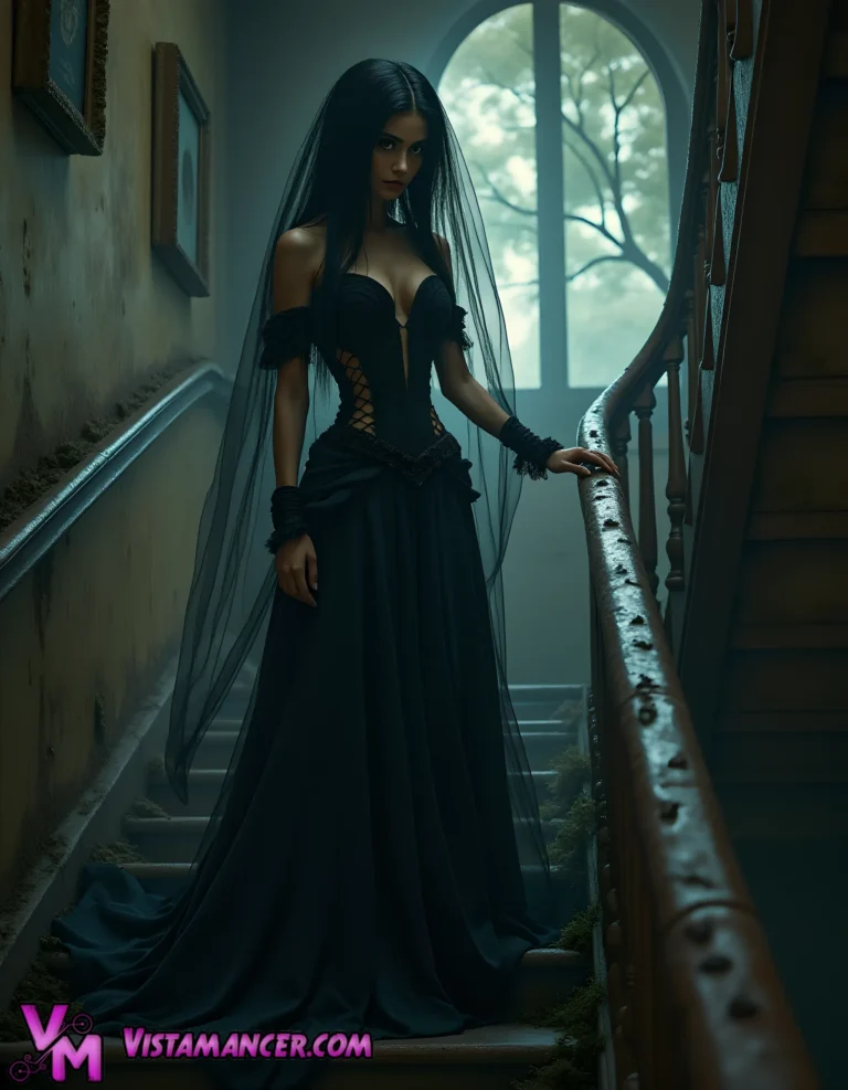 Curse of the Bloodstained Manor - Vistamancer AI Art