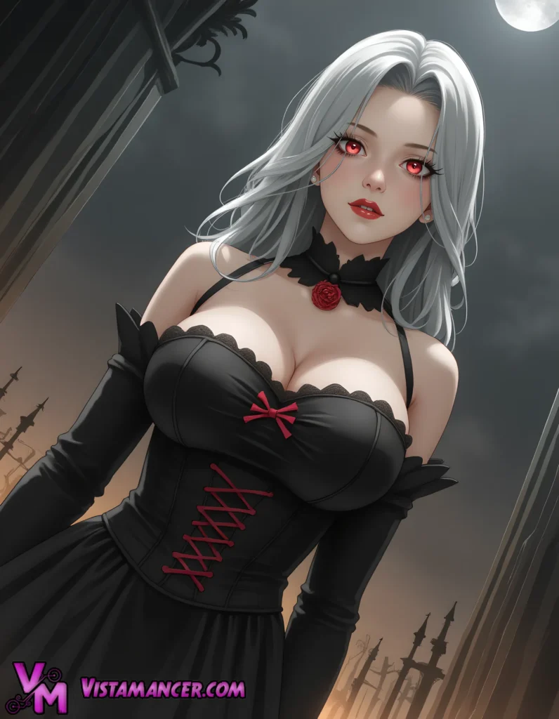 Vampire Queen’s Eerie Reign - Vistamancer AI Art