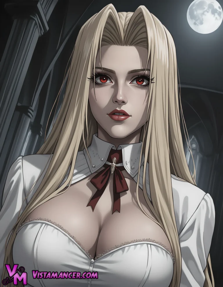 Integra Hellsing’s Moonlit Command - Vistamancer AI Art
