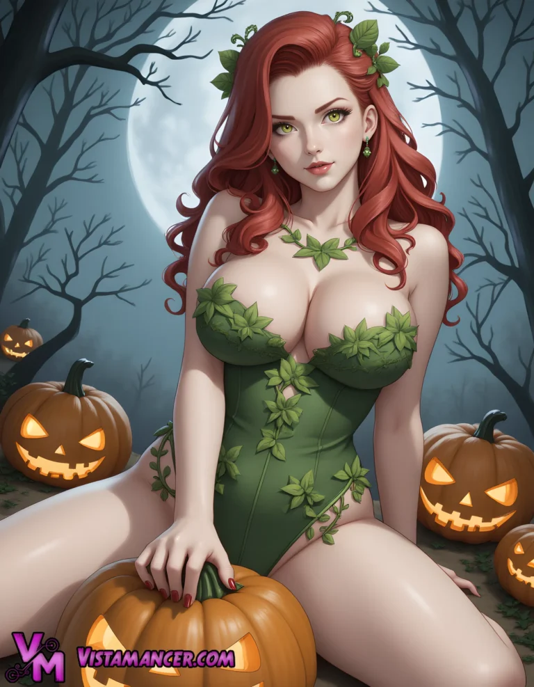 Poison Ivy’s Halloween Vines - Vistamancer AI Art