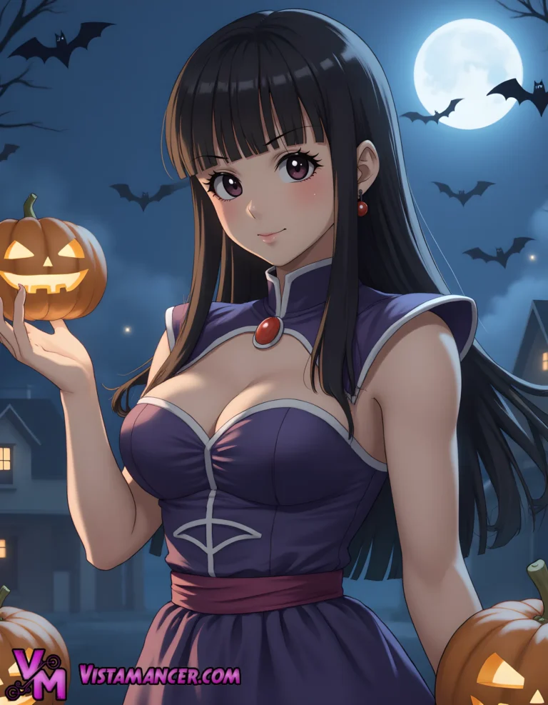Enchanted Chi Chi's Halloween Glow - Vistamancer AI Art