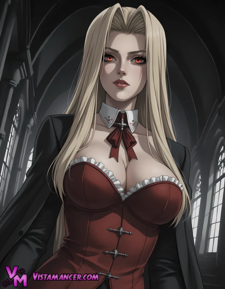 Crimson Command in the Shadows of Hellsing - Vistamancer AI Art