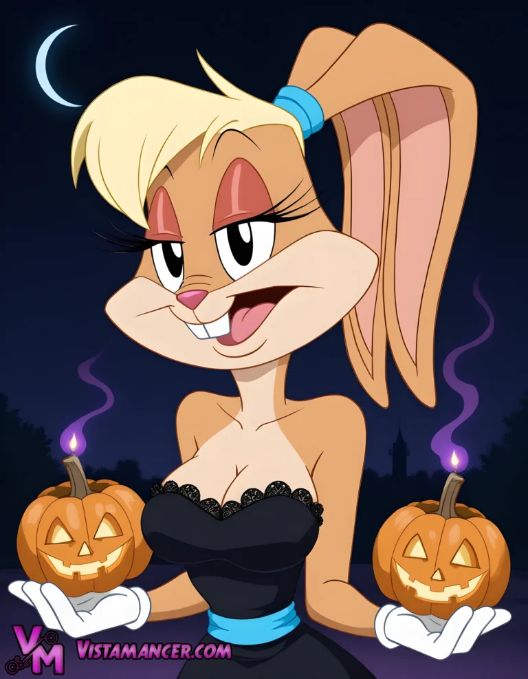 Lola Bunny Unleashes a Spooky Halloween Charm - Vistamancer AI Art