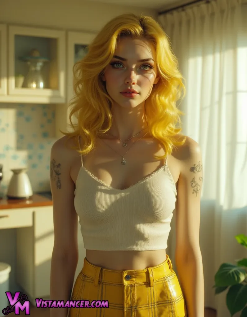 Rocking Retro Flair with this Dazzling Sunny Ensemble - Vistamancer AI Art