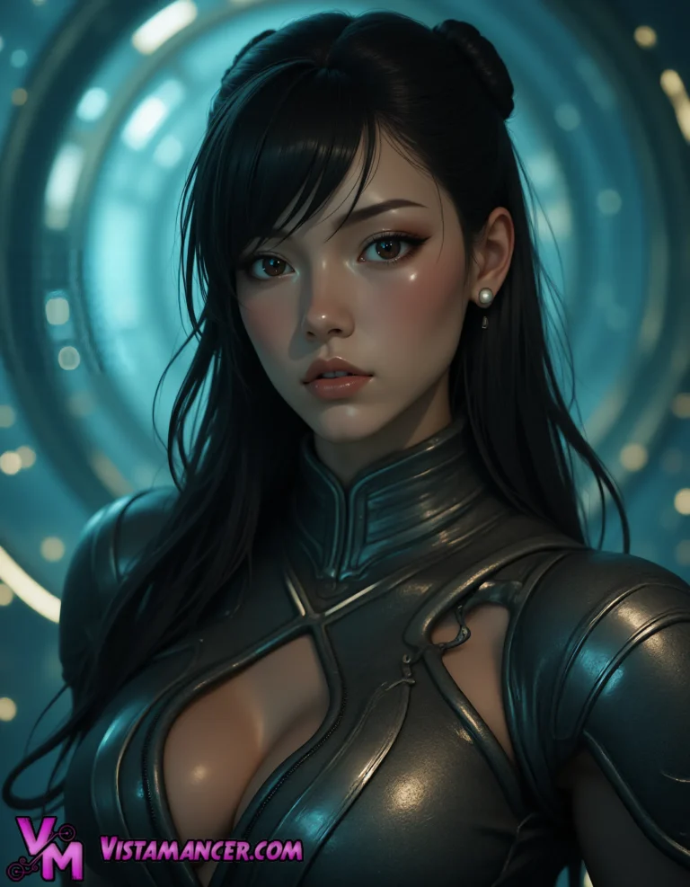 The Cyber Samurai Who Rules the Neon Void - Vistamancer AI Art