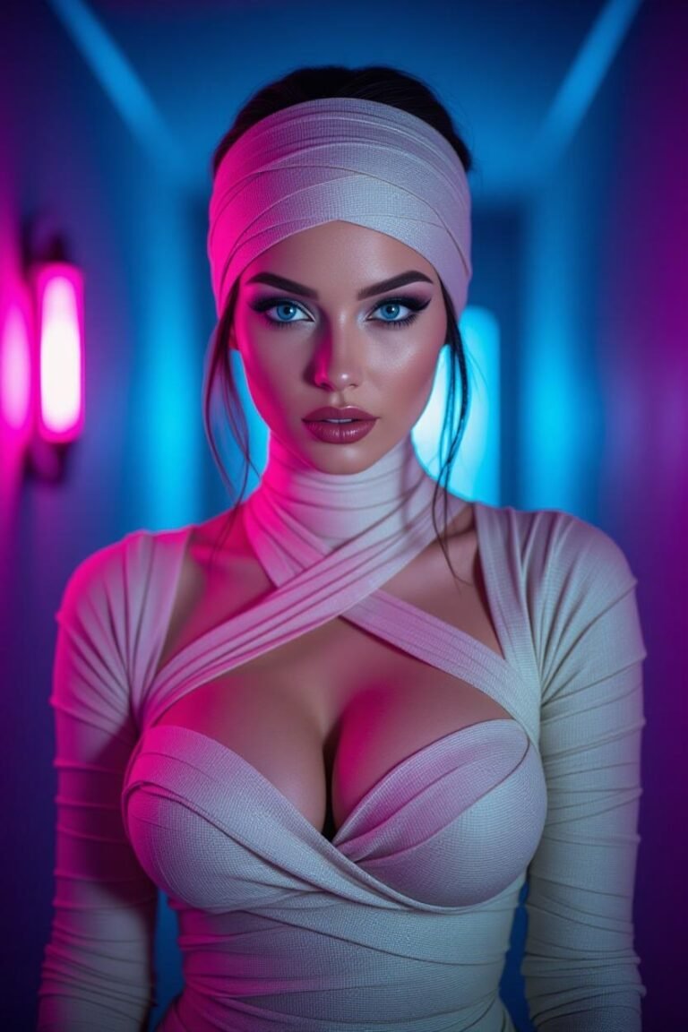 The Neon Mummy Who Woke Up to Own the Future - Vistamancer AI Art