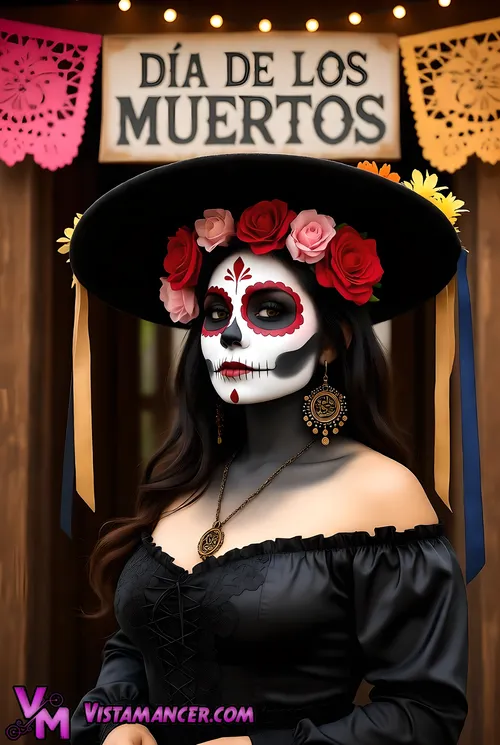 Eternal Allure of the Sugar Skull Enchantress - Vistamancer AI Art