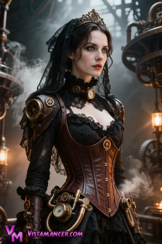 Clockwork Empress Ascending - Vistamancer AI Art