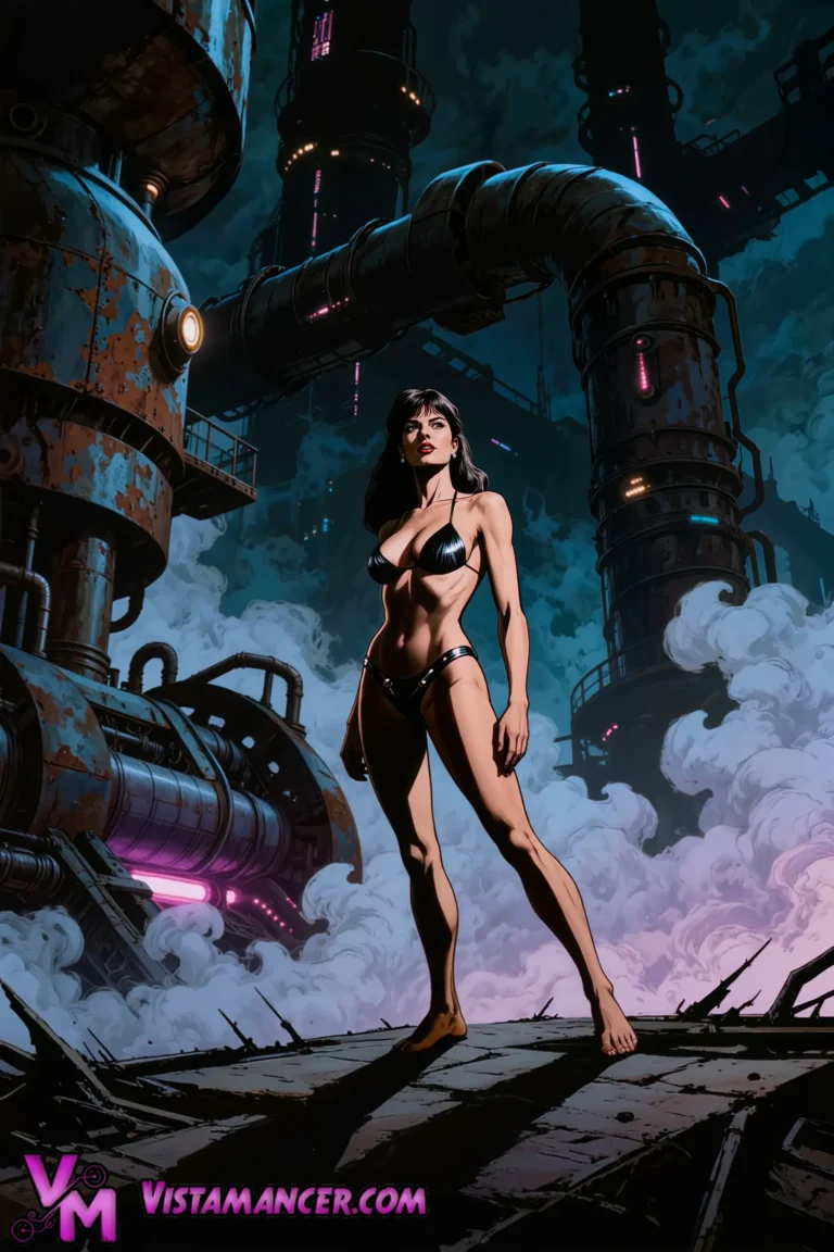 Neon Smoke Ascension - Vistamancer AI Art