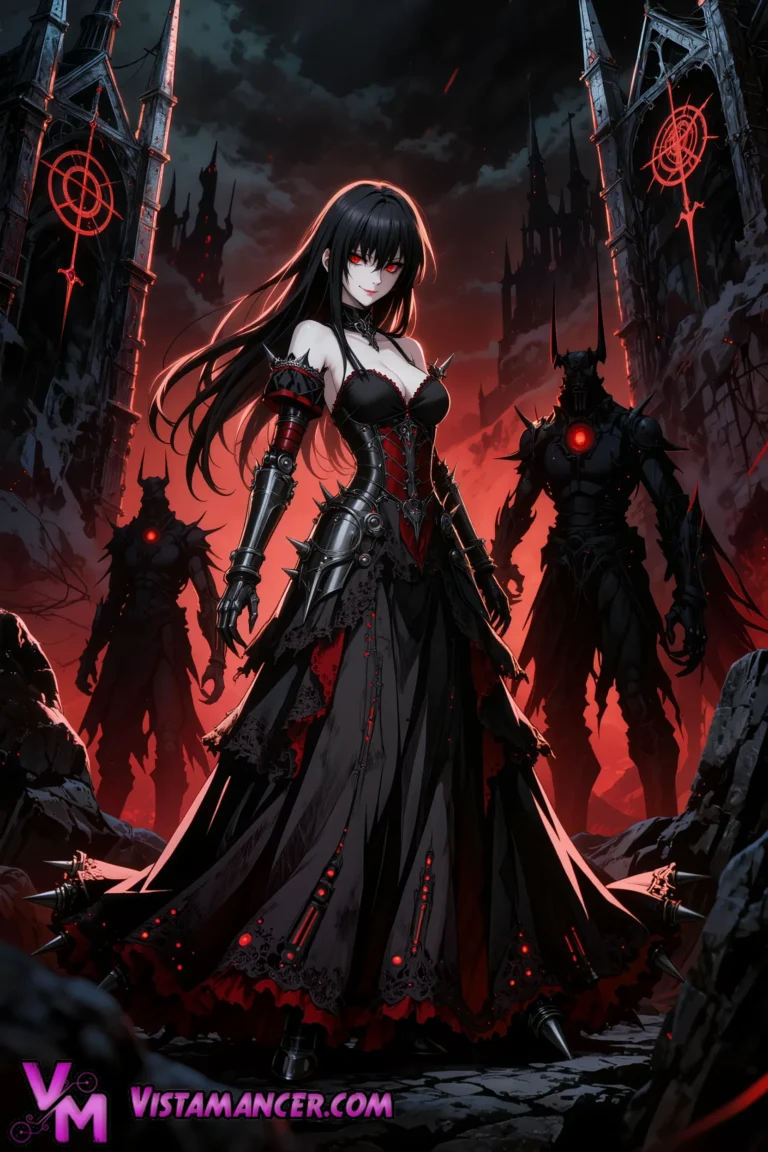 Dark Queen Awakens Her Demonic Legion - Vistamancer AI Art