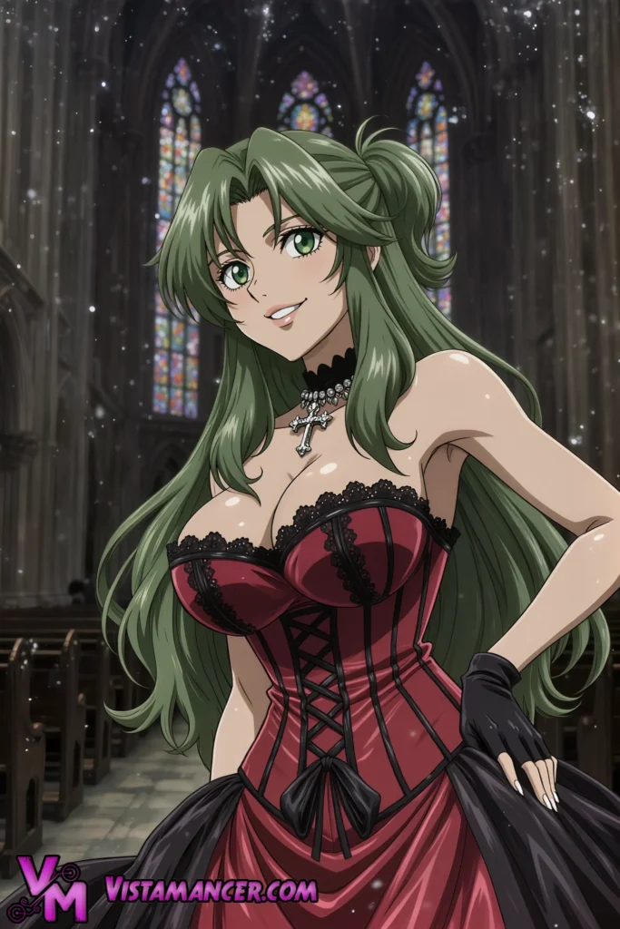 Gothic Snow Queen Captivates in Moonlit Cathedral Majesty - Vistamancer AI Art