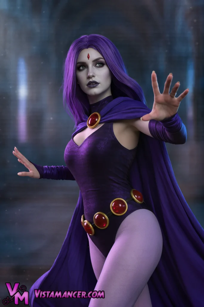 Mystic Raven Unleashes Forbidden Power in the Twilight Storm - Vistamancer AI Art