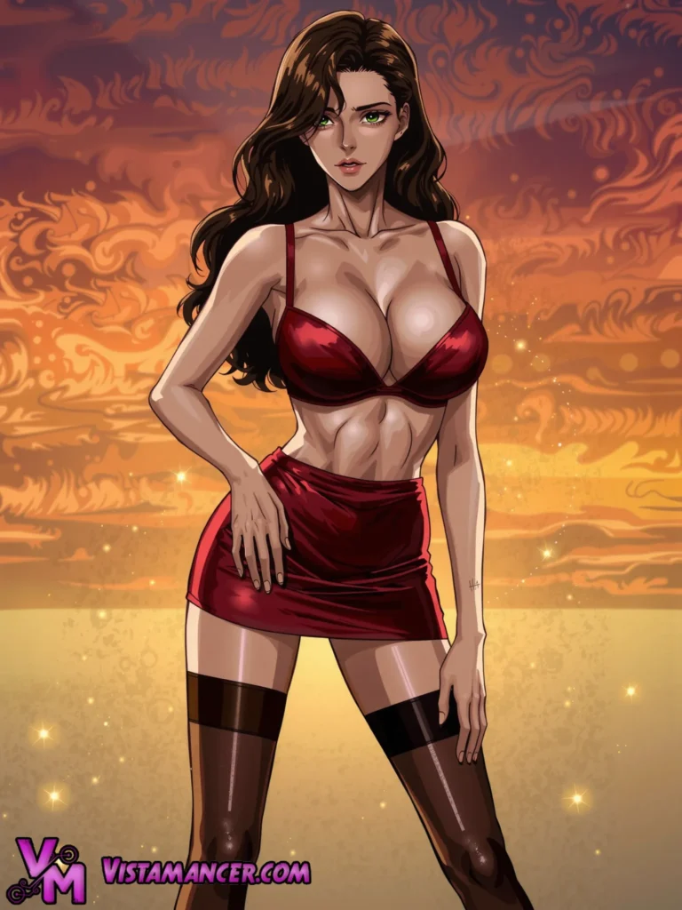 Fiery Temptress Emerges from Molten Dreams - Vistamancer AI Art