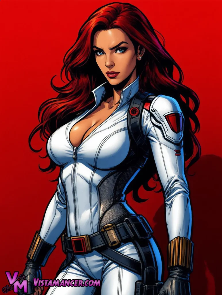 Black Widow Unleashes Deadly Confidence - Vistamancer AI Art