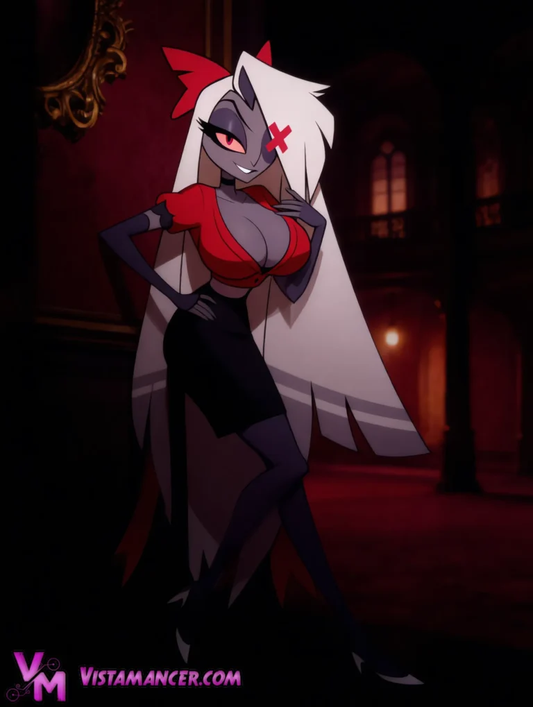 Vaggie Strikes a Confident Pose - Vistamancer AI Art