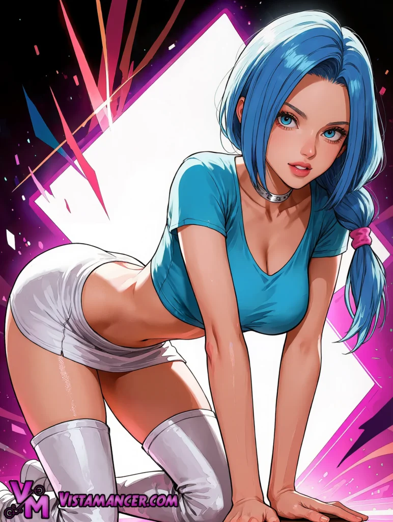 Beauty Kneels Seductively - Vistamancer AI Art