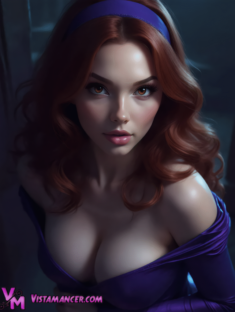 Daphne Blake Captivates in the Shadows - Vistamancer AI Art