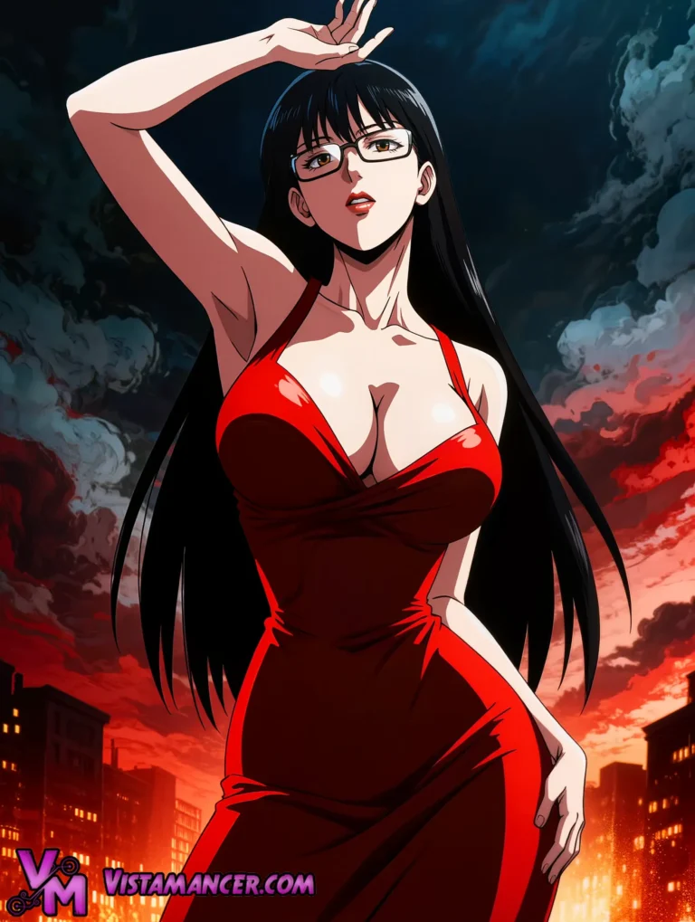 Crimson Horizon Under the Burning Sky - Vistamancer AI Art